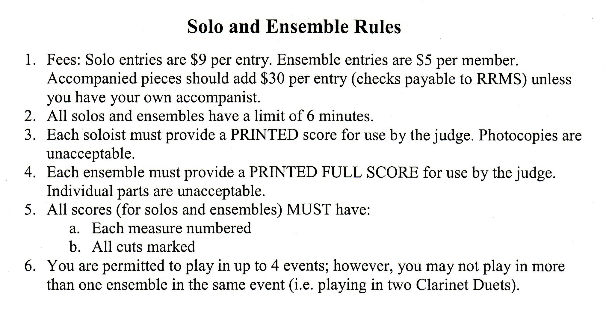 Solo and Ensemble