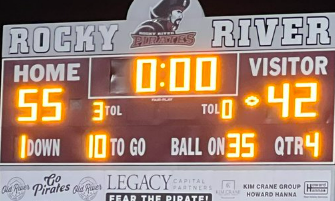 RR Stadium scoreboard