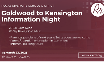 Goldwood to Kensington Parent/Guardian Information Night on March 23