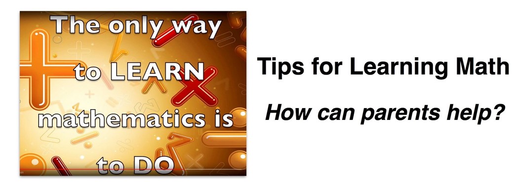 Tips for learning math - how can parents help?