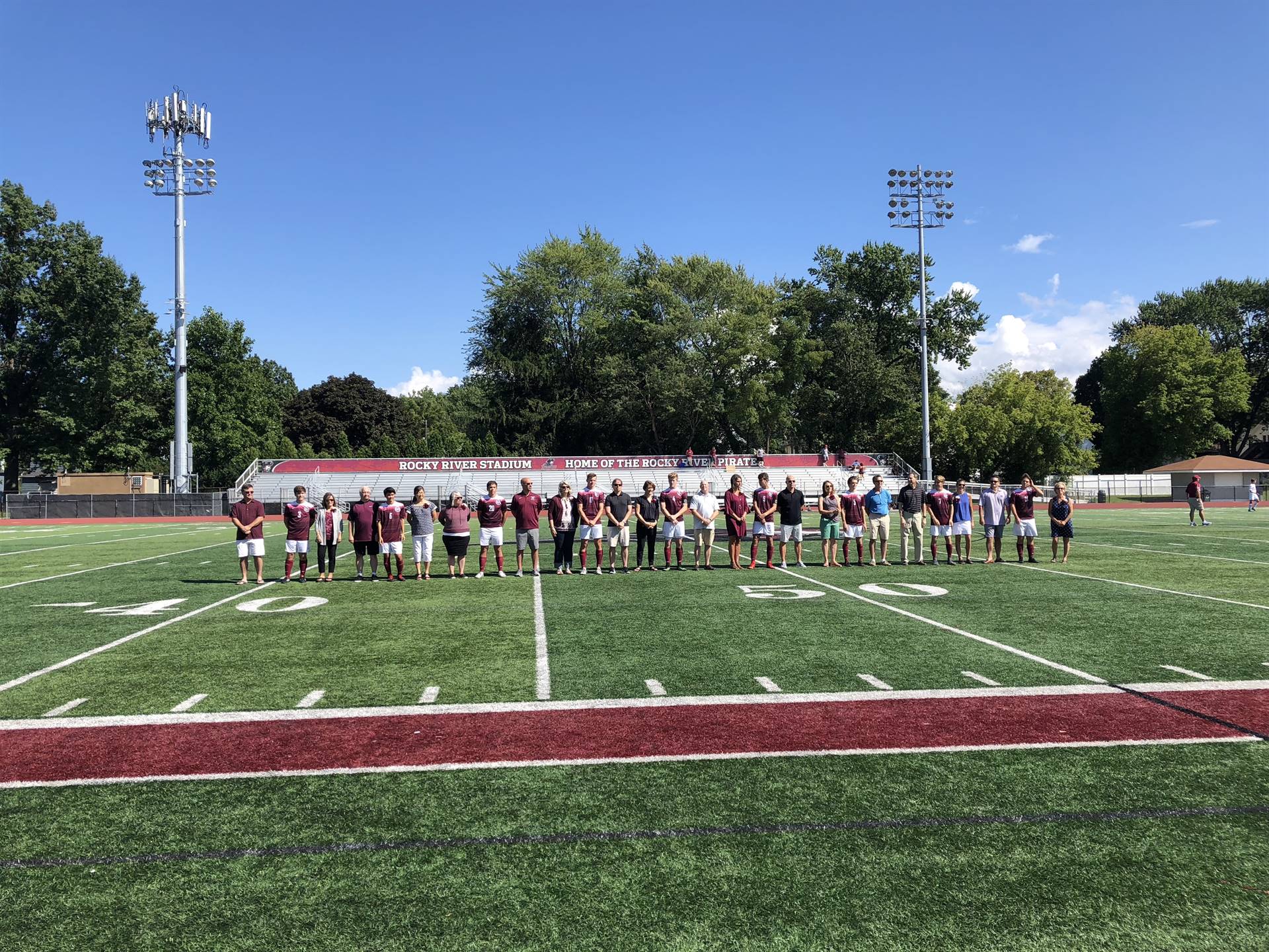 Group photo from our Senior Day 2018 on 15 September when we hosted Bishop Watterson HS from Columbu