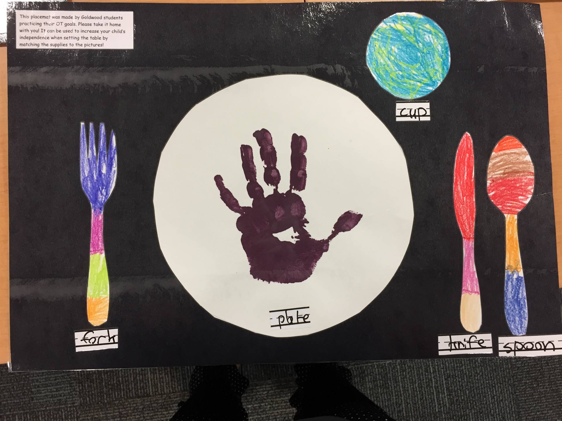 Goldwood Students Created the Placemats!