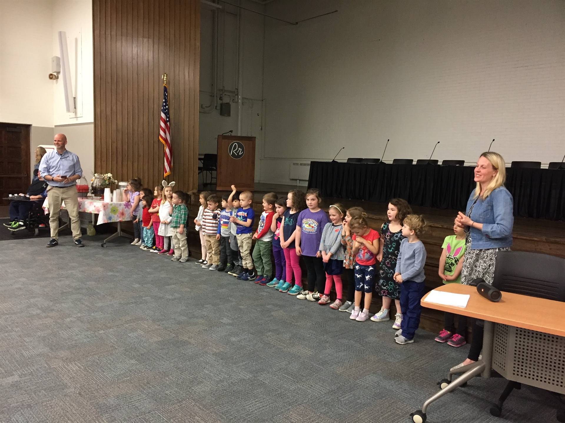 Preschool Students Performed Songs at the Lunch and Learn