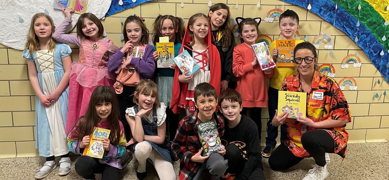 Students and Staff dressed as their favorite book characters